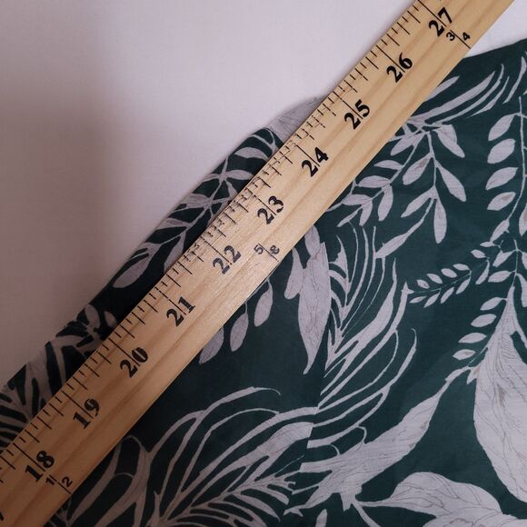 Sezane Pierro Shirt 36 Green Foilage Printed Cotton Silk Blend - Picture 8 of 11